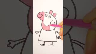 How To Draw Peppa Pig #shorts #peppapig #peppapigtales #easy #drawing #painting #coloring #kids
