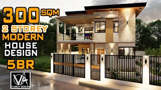 15X10 2 STOREY MODERN HOUSE DESIGN (300SQM) 5 BEDROOM