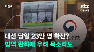 대선 당일 23만 명 확진?…방역 완화에 우려 목소리도 / JTBC 아침\u0026