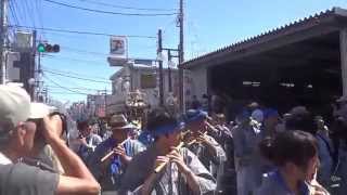 匝瑳市八日市場　八重垣神社祇園祭　１０町神輿連合渡御　西本町・横町　街中にて　2014.8.5 Mikoshi