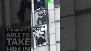 NYPD officer climbs down skyscraper to save man threatening to jump #shorts