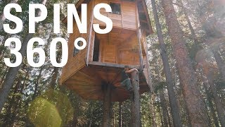 Worlds First Rotating Two Story Tree House (How It Was Built)
