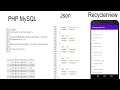 Android Studio | PHP MySQL database JSON data show in android RecyclerView | Rest API