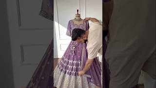 Rosy Purple color Sequence Embroidery work Designer Lehenga choli for Wedding Function #lehengas