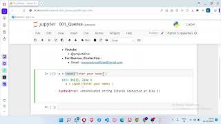 SyntaxError Unterminated string literal | Project Clinic | Python | AiML