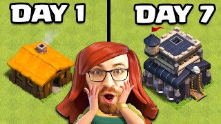 I Played a New Clash of Clans Account for 7 Days Straight!