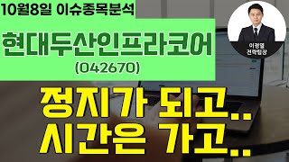 현대두산인프라코어(042670) - 정지가 되고.. 시간은 가고..