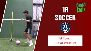 ⚽ 1A Soccer 1 on 1 Session \u0026 Classes | 1ste Touch Out Of Pressure