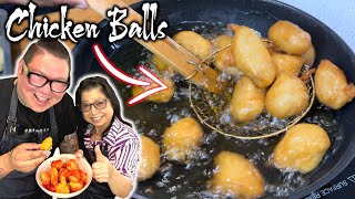 How Chinese Chefs Cook Chicken Balls with Sweet & Sour sauce 🍗 Mum and Son Profe
