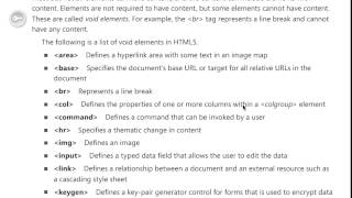 Void Elements in HTML5