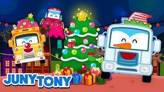 🎄 Vroom, Vroom! Construction Vehicles’ Christmas 🚜 Christmas Songs for Kids｜JunyTony