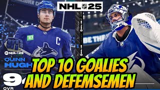 All Stats and X-factors | TOP 10 Goalies and Defense in NHL 25