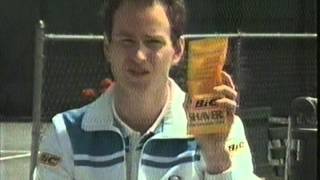 1985 John McEnroe BiC Orange Shaver Commercial