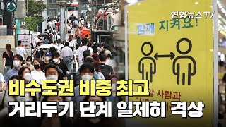 비수도권 비중 최고…거리두기 단계 일제히 격상 / 연합뉴스TV (YonhapnewsTV)