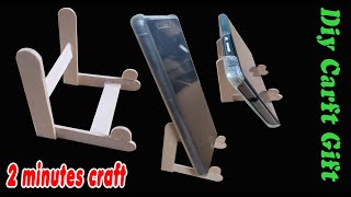 2 MINUTES EASY POPSICLE STICK MOBILE HOLDER |Mobile Phone Stand by diy carft gift