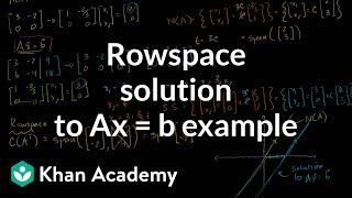 Rowspace solution to Ax = b example | Linear Algebra | Khan Academy