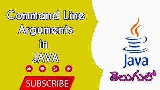 Command Line Arguments in JAVA in Telugu By Nuthan Sannaila