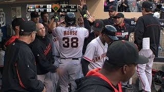 SF@SD: Morse ties the game with a home run to center