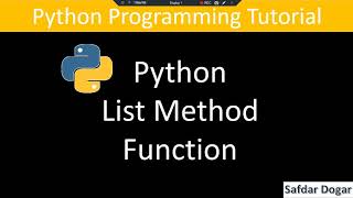 12. List Method in Python with Example | Append Insert Remove Pop Copy Join Extend Count Sort Method