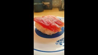 Trying Conveyor Belt Sushi in Japan at Kura Sushi #shorts