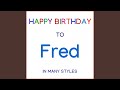 Happy Birthday To Fred - Jazz