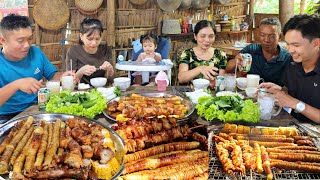 Ruột Heo Nướng Hành Baro Thêm 2 Cái Dồi Trường Cả Nhà Lai Rai Quay Quần Bên Nhau Như Tết | KBMQ