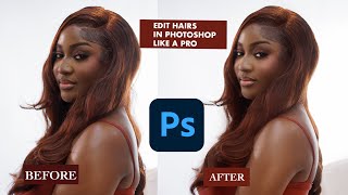 HOW TO EDIT HAIR AND  REMOVE FLYAWAY HAIR FAST IN  PHOTOSHOP