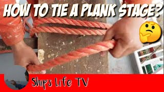 HOW TO SIMPLY TIE A PLANK STAGE GONDOLA PAANO MAGTALI NG GONDOLA