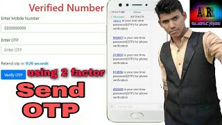 Send OTP mobile number verification using 2factor