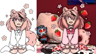 🌸My Neko/Werewolf OC in her bedroom (Art Progress)🌸|Artist 🎨:@KittyChuTheKawaii #kittychuthekawaii