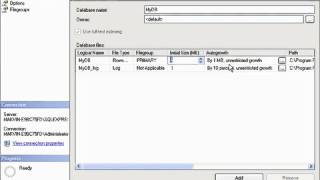 Create A Database - Basic MS Sql Server Data Definition Language