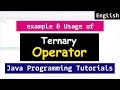 Ternary Opeartor in Java Programming - Video Tutorials For Beginners