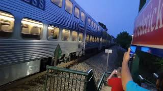 VRE 315 rescues a dead VRE 312 through Fredericksburg VA.    06/14/2021