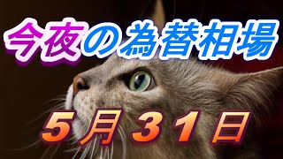 【FX】今夜のドル、円、ユーロ、ポンド、豪ドルの為替相場の予想をチャートから解説。5月31日