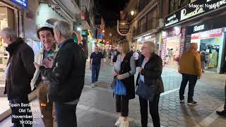 BENIDORM 🇪🇸  CITY CENTRE- OLD TOWN NOVEMBER 2024 | | 4K-HDR Autumn Walking Tour #costablanca #uk