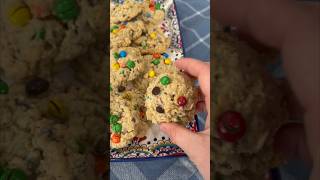 FAIL PROOF Cake Mix Monster Cookies!!! #boxedcakemix #food #tasty #easydessert #juliapacheco #cookie