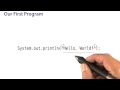 Our First Program - Intro to Java Programming
