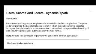 Users, Submit And Locate - Dynamic Xpath Dynamic xpath cc answer