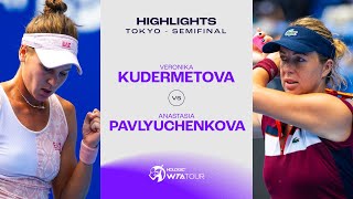 Veronika Kudermetova vs. Anastasia Pavlyuchenkova | 2023 Tokyo Semifinal | WTA Match Highlights