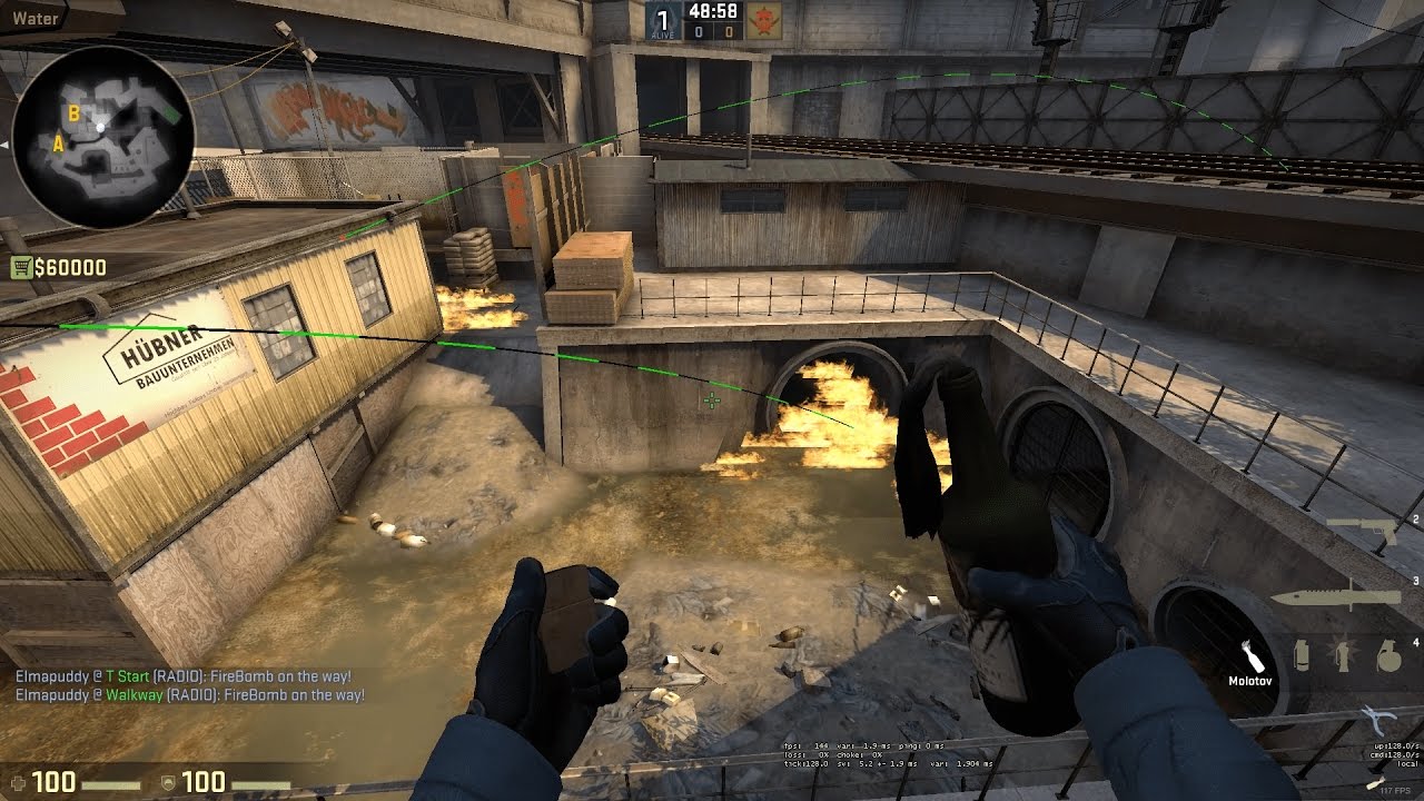 Overpass Short Molotov (Both CT And T To Get Short Water Control) - YouTube