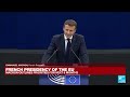 replay i believe in us macron outlines priorities of french eu presidency of the eu