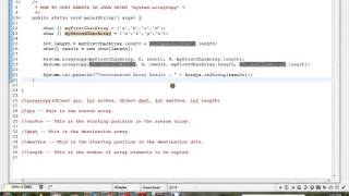 HOW TO COPY ARRAYS IN JAVA USING SYSTEM ARRAYCOPY