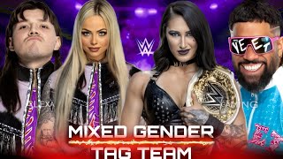 WWE 2K24 - Mixed Gender Tag Team Match - Jey Uso Rhea Ripley VS Liv Morgan Dominik Mysterio | WWE