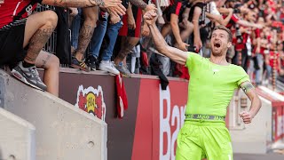 So feiert Leverkusen mit seinen Fans den Sieg