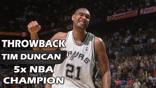 THROWBACK : Tim Duncan Career Highlights ! ( 5x NBA Champion )