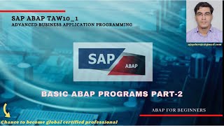 Basic ABAP Programs Part 2