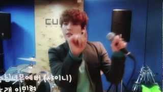 130314 Minhyuk singing 누난 너무 예뻐 (Replay) by SHINee