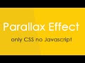 CSS Parallax Effect Tutorial No Javascript | csPoint web designing tutorials