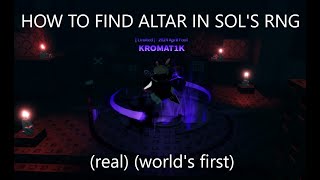 HOW TO UNLOCK THE ALTAR IN SOL'S RNG (MYSTERY PUZZLE) / WORLD'S FIRST