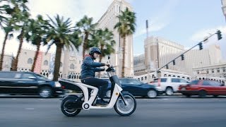 Mahindra's all-electric scooter, the Genze 2.0 — CES 2016